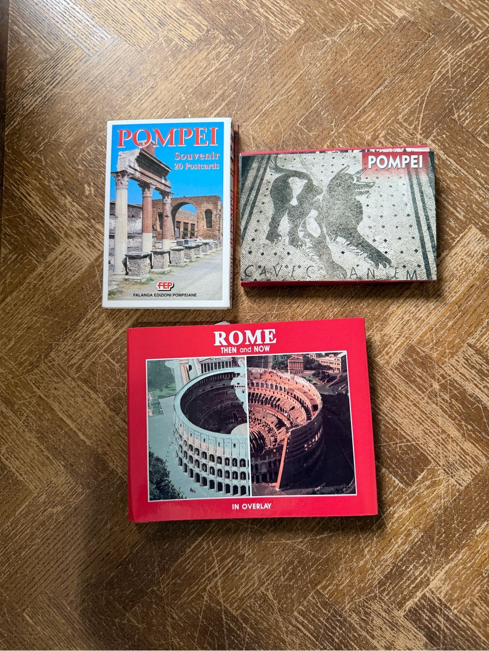 Vintage Pompei & Rome Book and Postcard Sets